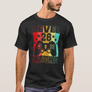 Camiseta Nível 26 Homens de 26 anos desbloqueados 26 anos 2