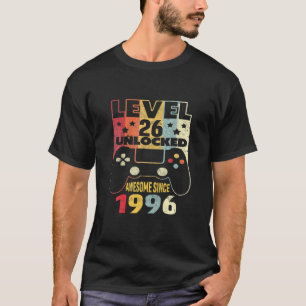 Camiseta Nível 26 Incrível 1996 Presente de Aniversário 26 