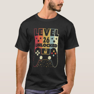 Camiseta Nível 26 Vídeo Gamer 26º Aniversário