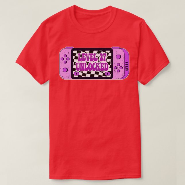 Camiseta Nível 27 desbloqueado (Frente do Design)