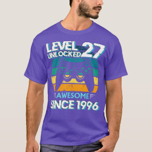 Camiseta Nível 27 Desbloqueado Espetacular 1996 27º Anivers