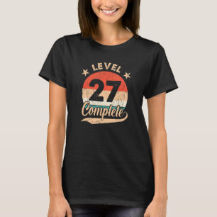 Camiseta Nível 27 Retro 27º Aniversário de Casamento