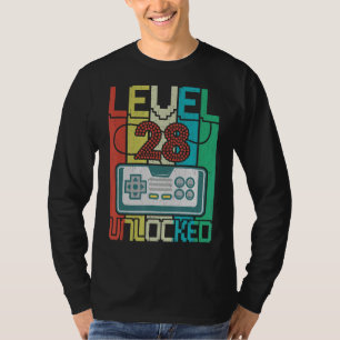 Camiseta Nível 28 Vídeo Gamer 28º Aniversário