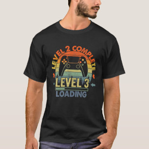 Camiseta Nível 2 Concluído 2 Aniversário Segundo De Pres