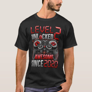 Camiseta Nível 2 Desbloqueado Incrível desde o segundo aniv