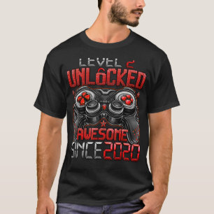 Camiseta Nível 2 Desbloqueado Incrível desde o segundo aniv