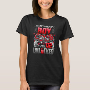 Camiseta Nível 2 Desbloqueado Incrível Desde o segundo aniv