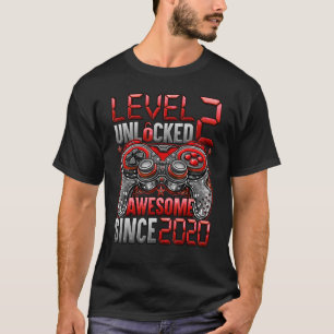 Camiseta Nível 2 Desbloqueado Incrível desde o segundo aniv