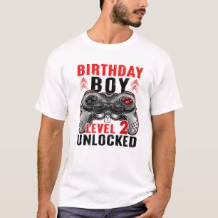 Camiseta Nível 2 Desbloqueado Incrível Desde o segundo aniv