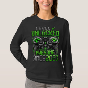 Camiseta Nível 2 Desbloqueado Incrível desde o segundo aniv
