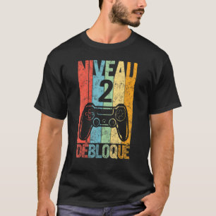 Camiseta Nível 2 Humor 2e Anniversaire 1990 2 Ans Joueur J