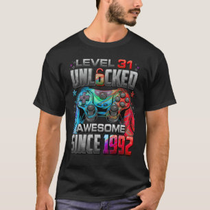 Camiseta Nível 31 Incrível Desde 1992 31º Aniversário