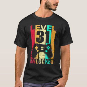 Camiseta Nível 31 Jogador de vídeo engraçado desbloqueado 3