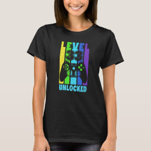 Camiseta Nível 33 Desbloqueados Homens De 33 Anos Jogando 3