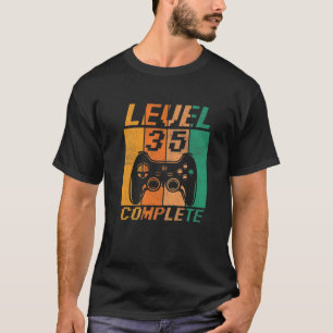 Camiseta Nível 35 Completo Incrível 1987 Video Gamer 35 Ano
