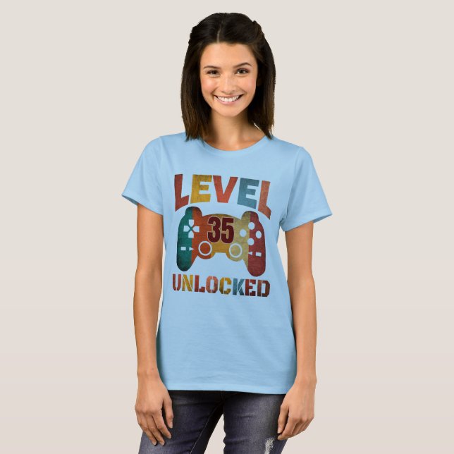 Camiseta NÍVEL 35 DESBLOQUEADO (Frente Completa)