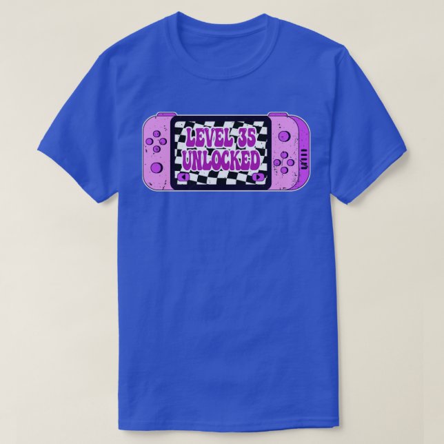 Camiseta Nível 35 desbloqueado (Frente do Design)
