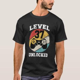 Camiseta Nível 37 Desbloqueado Com 37 Anos De Idade Retroat