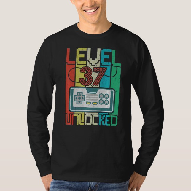 Camiseta Nível 37 Vídeo Gamer 37º Aniversário (Frente)