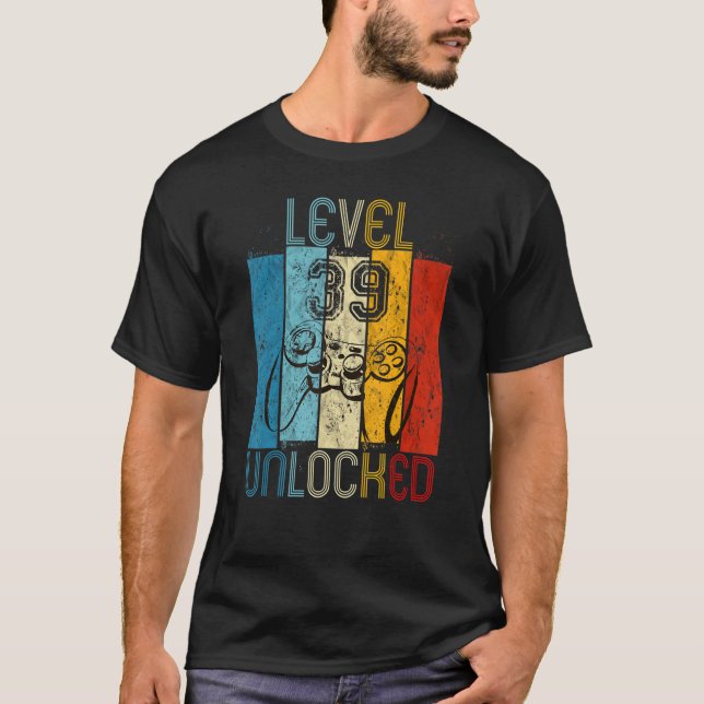 Camiseta Nível 39 Vídeo Gamer 39º Aniversário (Frente)