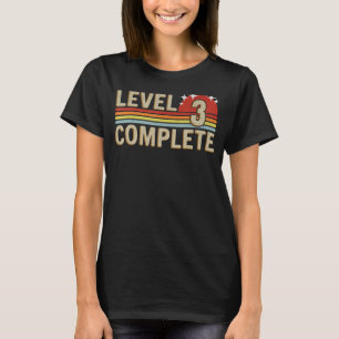 Camiseta Nível 3 - Vintage de jogos completa 3 anos casando