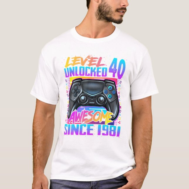 Camiseta Nível 40 Desbloqueado Incrível (Frente)