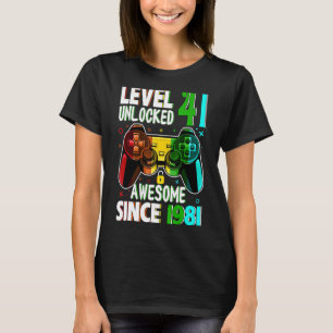 Camiseta Nível 41 Desbloqueado Incrível Desde 1981 41rua An