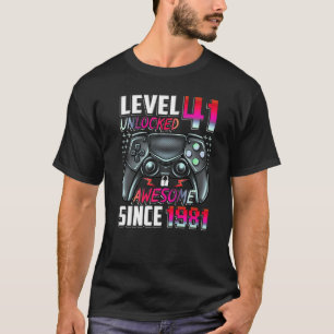Camiseta Nível 41 Desbloqueado Incrível Desde 1981 41rua An
