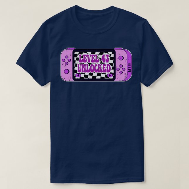 Camiseta Nível 43 desbloqueado (Frente do Design)