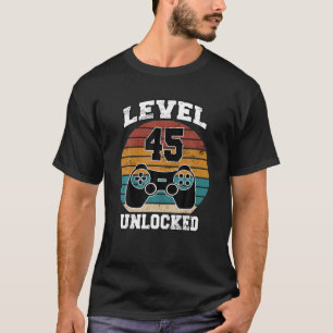 Camiseta Nível 45 Retro 80s 45th com 45 anos