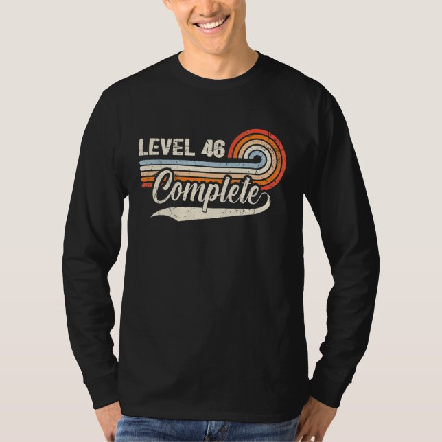 Camiseta Nível 46 Concluir 46. º Aniversário De Casamento P (Frente)