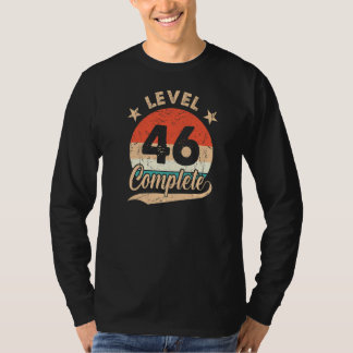 Camiseta Nível 46 Retro 46º Aniversário de Casamento