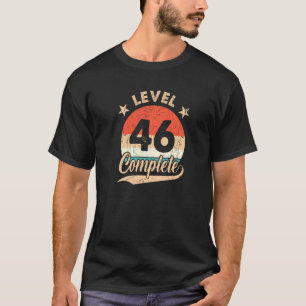 Camiseta Nível 46 Retro 46º Aniversário de Casamento