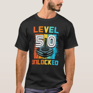 Camiseta Nível 50 Engraçado 50º Gamer Birthday Vintag