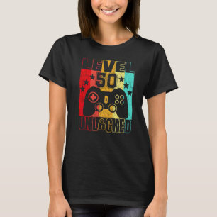 Camiseta Nível 50 Homens de 50 anos desbloqueados com 50 50