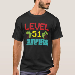 Camiseta Nível 51 Nível completo 51 desbloqueado 51 anivers