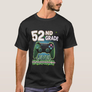 Camiseta Nível 52º nível de vídeo Gamer nível Up Bir