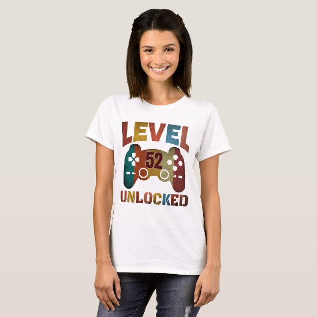 Camiseta NÍVEL 52 DESBLOQUEADO (Frente Completa)