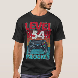 Camiseta Nível 54 Desbloqueado Incrível Desde 1967 Aniversá