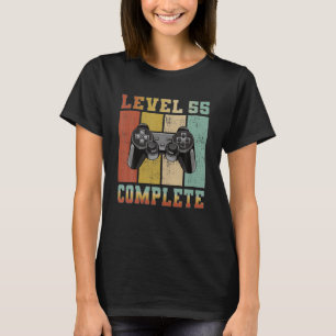 Camiseta Nível 55 Gamer Nível completo Desbloqueado 55