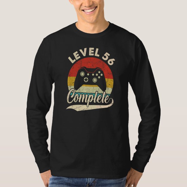 Camiseta Nível 56 Completar 56º Aniversário De Casamento Pa (Frente)