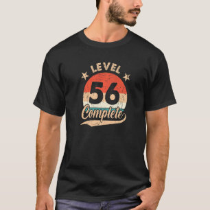 Camiseta Nível 56 Retrato Completo 56º Aniversário de Casam