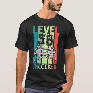 Camiseta Nível 58 Vídeo Gamer 58º Aniversário