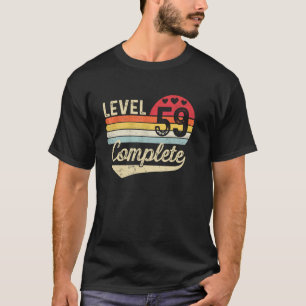 Camiseta Nível 59 Completo 59º Aniversário de Casamento 59