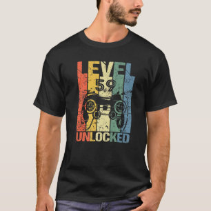 Camiseta Nível 59 Desbloqueado Espetacular Jogo de Vídeo 19