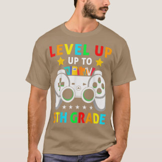 Camiseta Nível 5 Até Jogo De Vídeo Primeiro Dia Da Escola