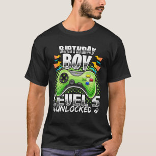 Camiseta Nível 5 Desbloqueado 5 de jogos de vídeo Aniversár