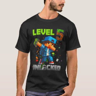 Camiseta Nível 5 Desbloqueado Aniversariante Divertido Garo