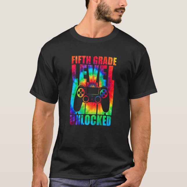 Camiseta Nível 5 Desbloqueado Coluna De Volta À Escola (Frente)