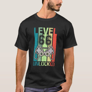 Camiseta Nível 66 Vídeo Gamer 66º Aniversário